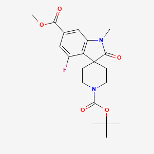 1'-tert-Butyl 6-methyl 4-fluoro-1-methyl-2-oxospiro[indoline-3,4'-piperidine]-1',6-dicarboxylate