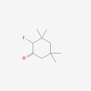 molecular formula C10H17FO B13651532 2-Fluoro-3,3,5,5-tetramethylcyclohexan-1-one CAS No. 37783-39-4