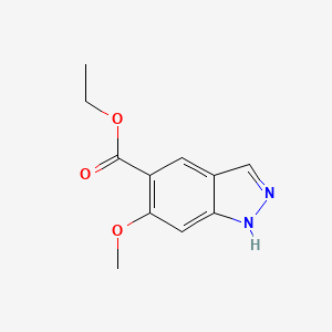 molecular formula C11H12N2O3 B13651537 Ethyl 6-methoxy-1H-indazole-5-carboxylate 