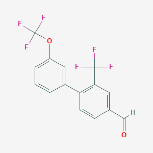 3'-(Trifluoromethoxy)-2-(trifluoromethyl)-[1,1'-biphenyl]-4-carbaldehyde