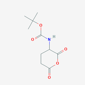 molecular formula C10H15NO5 B13651560 tert-butyl N-(2,6-dioxooxan-3-yl)carbamate 