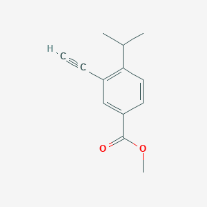 molecular formula C13H14O2 B13651569 Methyl 3-ethynyl-4-isopropylbenzoate 