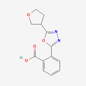 2-[5-(Oxolan-3-yl)-1,3,4-oxadiazol-2-yl]benzoicacid