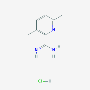 molecular formula C8H12ClN3 B13651574 3,6-Dimethylpicolinimidamide hydrochloride 