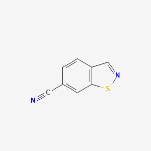 molecular formula C8H4N2S B13651584 Benzo[d]isothiazole-6-carbonitrile 