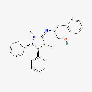 molecular formula C26H29N3O B1365159 (4S,5S)-1,3-二甲基-4,5-二苯基-2-[(R)-1-苄基-2-羟乙基亚胺基]咪唑烷 CAS No. 210468-90-9