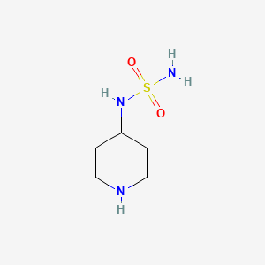 molecular formula C5H13N3O2S B13651593 N-(piperidin-4-yl)aminosulfonamide 