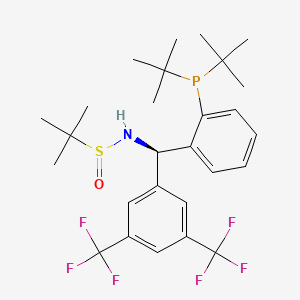 (R)-N-((R)-(3,5-Bis(trifluoromethyl)phenyl)(2-(di-tert-butylphosphanyl)phenyl)methyl)-2-methylpropane-2-sulfinamide