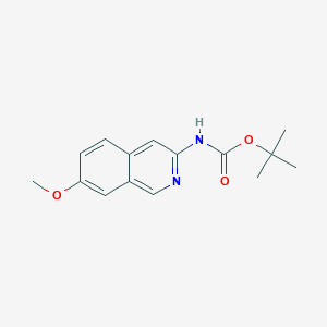 molecular formula C15H18N2O3 B13651663 tert-Butyl (7-methoxyisoquinolin-3-yl)carbamate 