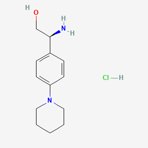 (S)-2-Amino-2-(4-(piperidin-1-yl)phenyl)ethan-1-ol hydrochloride