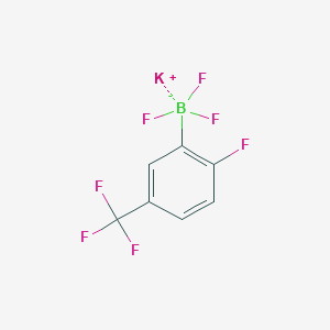 molecular formula C7H3BF7K B13651684 Potassium trifluoro[2-fluoro-5-(trifluoromethyl)phenyl]boranuide 