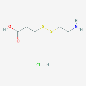 molecular formula C5H12ClNO2S2 B1365170 3-[(2-氨基乙基)二硫]丙酸盐酸盐 CAS No. 351422-31-6