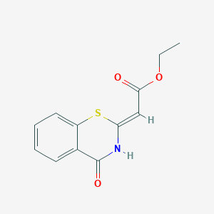 molecular formula C12H11NO3S B13651709 ethyl (2Z)-(4-oxo-3,4-dihydro-2H-1,3-benzothiazin-2-ylidene)acetate 