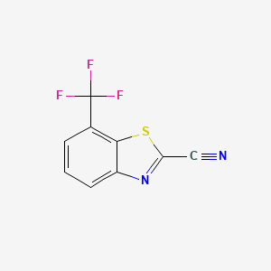 molecular formula C9H3F3N2S B13651732 7-(Trifluoromethyl)benzo[d]thiazole-2-carbonitrile 