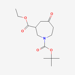 molecular formula C14H23NO5 B13651737 O1-Tert-butyl O3-ethyl 5-oxoazepane-1,3-dicarboxylate 