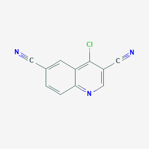 molecular formula C11H4ClN3 B13651842 4-Chloroquinoline-3,6-dicarbonitrile 