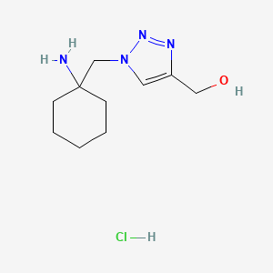 molecular formula C10H19ClN4O B13651856 (1-((1-aminocyclohexyl)methyl)-1H-1,2,3-triazol-4-yl)methanol hydrochloride 