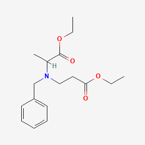 molecular formula C17H25NO4 B13651862 Ethyl-3-[N-benzyl-N-(1-ethoxycarbonylethyl)amino]propionate 