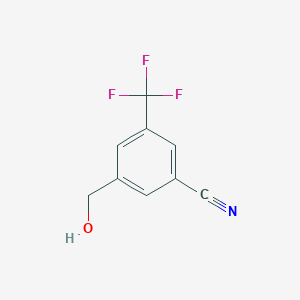 molecular formula C9H6F3NO B1365189 3-(Hydroxymethyl)-5-(trifluoromethyl)benzonitrile CAS No. 569370-38-3