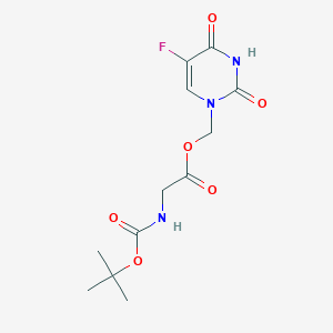 B136519 1-(N-tert-Butyloxycarbonyl)glycyloxymethyl-5-fluorouracil CAS No. 149439-92-9