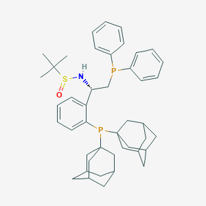 (R)-N-((S)-1-(2-(Di(adamantan-1-yl)phosphanyl)phenyl)-2-(diphenylphosphanyl)ethyl)-2-methylpropane-2-sulfinamide