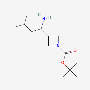 Tert-butyl 3-(1-amino-3-methylbutyl)azetidine-1-carboxylate