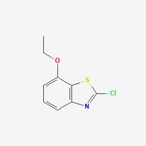 molecular formula C9H8ClNOS B13651989 2-Chloro-7-ethoxybenzo[d]thiazole 