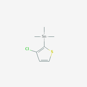 molecular formula C7H11ClSSn B13652007 (3-Chlorothiophen-2-yl)trimethylstannane 