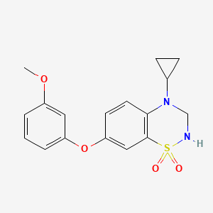 4-Cyclopropyl-7-(3-methoxyphenoxy)-2,3-dihydro-1$l^{6},2,4-benzothiadiazine 1,1-dioxide