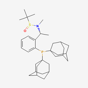 (R)-N-((R)-1-(2-(Di(adamantan-1-yl)phosphanyl)phenyl)ethyl)-N,2-dimethylpropane-2-sulfinamide