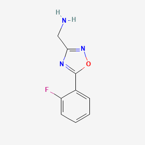 molecular formula C9H8FN3O B13652070 (5-(2-Fluorophenyl)-1,2,4-oxadiazol-3-yl)methanamine 