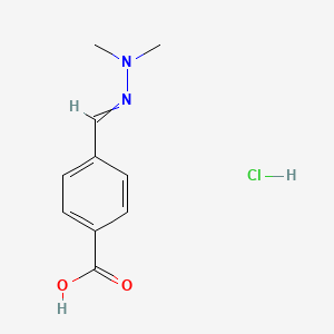 4-[(E)-(dimethylhydrazinylidene)methyl]benzoic acid;hydrochloride