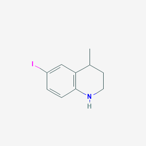 molecular formula C10H12IN B13652108 6-Iodo-4-methyl-1,2,3,4-tetrahydroquinoline 