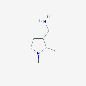 molecular formula C7H16N2 B13652135 (1,2-Dimethylpyrrolidin-3-yl)methanamine 