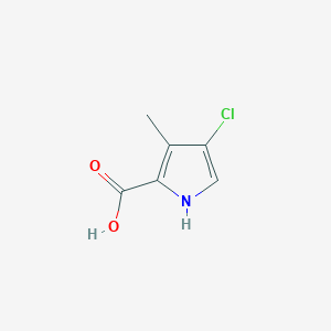 molecular formula C6H6ClNO2 B13652142 4-Chloro-3-methyl-1H-pyrrole-2-carboxylic acid 