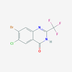 7-Bromo-6-chloro-2-(trifluoromethyl)quinazolin-4(1H)-one