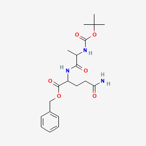 molecular formula C20H29N3O6 B13652168 N-[(1,1-Dimethylethoxy)carbonyl]-L-alanyl-D-alpha-glutamine phenylmethyl ester 