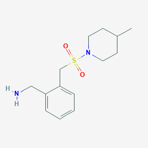 molecular formula C14H22N2O2S B13652212 (2-(((4-Methylpiperidin-1-yl)sulfonyl)methyl)phenyl)methanamine 