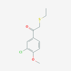 1-(3-Chloro-4-methoxyphenyl)-2-(ethylsulfanyl)ethan-1-one