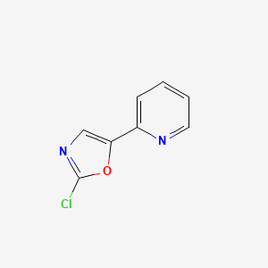 molecular formula C8H5ClN2O B13652240 2-Chloro-5-(pyridin-2-yl)oxazole 