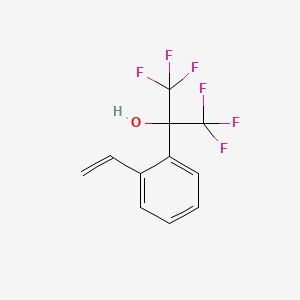 molecular formula C11H8F6O B13652248 1,1,1,3,3,3-Hexafluoro-2-(2-vinylphenyl)propan-2-ol 