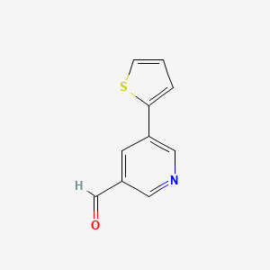 molecular formula C10H7NOS B1365225 5-(噻吩-2-基)烟醛 CAS No. 342601-29-0