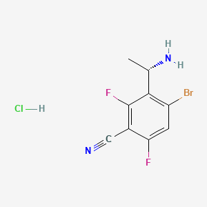 molecular formula C9H8BrClF2N2 B13652270 (S)-3-(1-Aminoethyl)-4-bromo-2,6-difluorobenzonitrile hydrochloride 