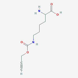 molecular formula C10H16N2O4 B13652277 2-Amino-6-(((prop-2-yn-1-yloxy)carbonyl)amino)hexanoic acid 