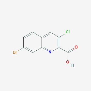 molecular formula C10H5BrClNO2 B13652283 7-Bromo-3-chloroquinoline-2-carboxylic acid 