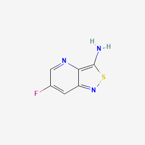 molecular formula C6H4FN3S B13652366 6-Fluoroisothiazolo[4,3-b]pyridin-3-amine 