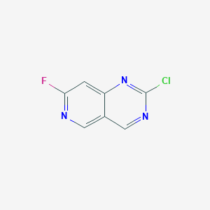 molecular formula C7H3ClFN3 B13652384 2-Chloro-7-fluoropyrido[4,3-d]pyrimidine 