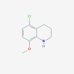 molecular formula C10H12ClNO B13652410 5-Chloro-8-methoxy-1,2,3,4-tetrahydroquinoline 