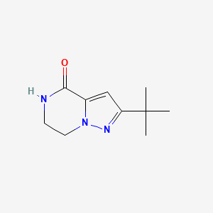 molecular formula C10H15N3O B13652419 2-(tert-butyl)-6,7-dihydropyrazolo[1,5-a]pyrazin-4(5H)-one 