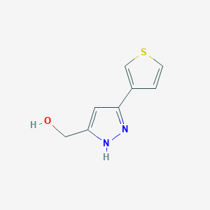 molecular formula C8H8N2OS B13652464 (3-(thiophen-3-yl)-1H-pyrazol-5-yl)methanol 